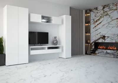 Гостиная «Флорис-4» Белый глянец (Ш*В*Г) 2800*2170*520 мм. Гостиная «Флорис-4» Белый глянец (Ш*В*Г) 2800*2170*520 мм.