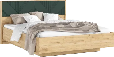 Кровать «Ирис» Браш мени грин/Дуб крафт (ШхВхГ) 1708*1000*2101 мм