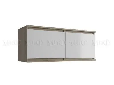 Полка навесная (Антресоль малая) «Челси» Белый глянец/дуб сонома (ШхВхГ) 1002х412х354 мм Полка навесная (Антресоль малая) «Челси» Белый глянец/дуб сонома (ШхВхГ) 1002х412х354 мм