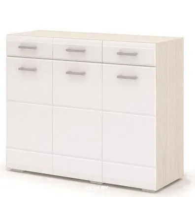 Комод «Симба» Белый глянец/Дуб Белфорт (ШхВхГ) 1200x985x442 мм