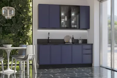 Кухня «Николь» Холст сапфировый 2.0/900 метра