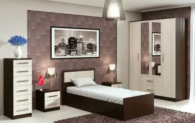 Спальня «Фиеста» комплект №2 Венге/Лоредо 5 модулей