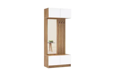 Прихожая «Роджина» Дуб крафт/Белый глянец (ШхВхГ): 1000х2400х520 мм
