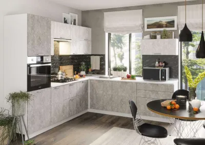 Кухня «Пасадена» Снежный/Темный