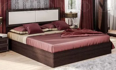 Кровать «Престиж 2» Венге 1.6м. с ПМ (Ш*Г*В) 1750*2037*1000 мм