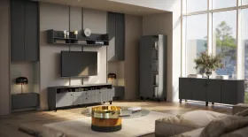 Гостиная Оливия Графит софт Гостиная Оливия Графит софт