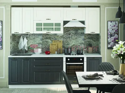 Кухня «Мария» Белый/Графит 