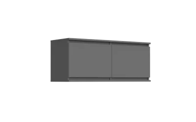 Полка навесная (Антресоль малая) «Челси» Графит/графит (ШхВхГ) 1002х412х354 мм