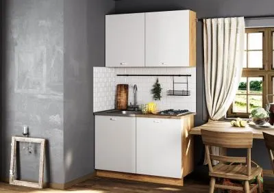 Кухня Дана 1,2 м белый/дуб крафт золотой