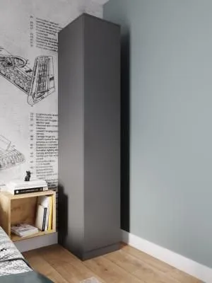 Пенал «Челси» 1 створка Графит/графит (ШхВхГ) 402х2022х514 мм