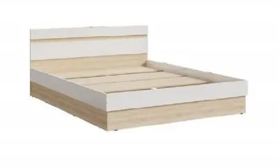 Кровать «Челси» 1.4 м Белый глянец/Дуб сонома (ШхВхГ) 1435х800х2053 мм