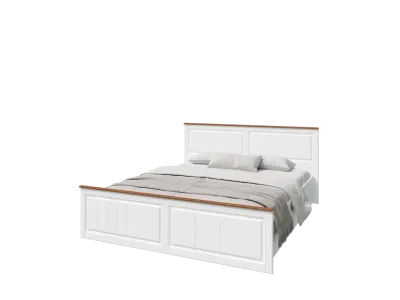 Кровать 1.6 «Валенсия» Белый/орех (ШхВхГ) 1750х1000х2037 мм