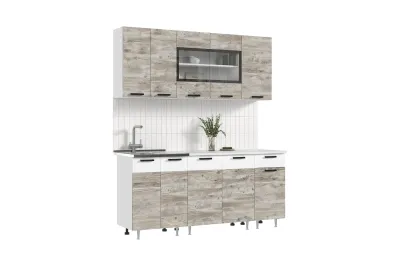 Кухня «Рио NEW» ЛДСП дуб крафт светлый 1.8 метра