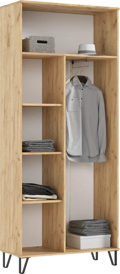 Прихожая Флэш шкаф 2-х ств Браш Графит/Дуб Крафт Прихожая Флэш шкаф 2-х ств Браш Графит/Дуб Крафт