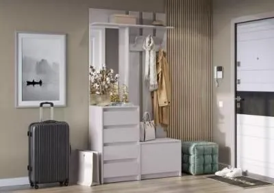 Прихожая Айден ВШ06-1100  Серый 110 см Прихожая Айден ВШ06-1100  Серый 110 см