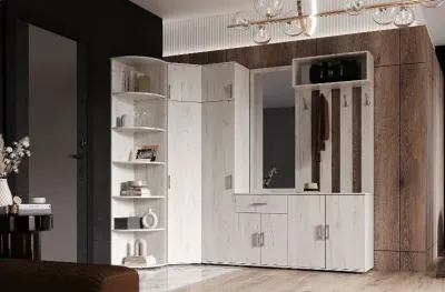 Прихожая Ева NEW Дуб крафт белый Вариант №1