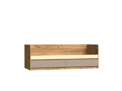 Кровать с ящиками Челси Color Глиняный серый+слоновая кость