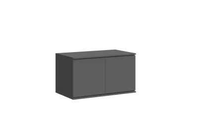 Антресоль к шкафу (900) «Челси» Графит/графит (ШхВхГ) 902х504х514 мм