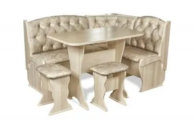 Кухонный уголок «Орхидея ЛЮКС» Ясень/Латте (ШхВхГ) 1500х850х1100 мм