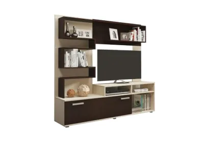 Гостиная «Рица» Дуб беленый/Дуб венге (Ш*Г*В) 1600x400x1600 мм