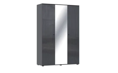 Шкаф 3-х ств. Оливия Графит глянец/графит 150 см