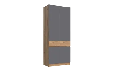 Прихожая «Роджина» Шкаф 2-х ств Дуб крафт/Графит (ШхВхГ): 1000х2400х520 мм