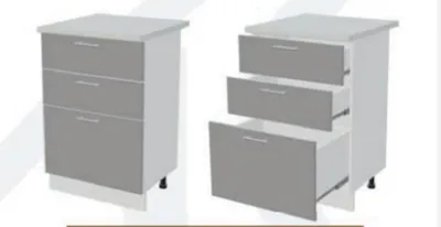 Кухня «Техно» Черный глянец Ш. ниж. ШН3Я 600 БЕЗ СТОЛЕШНИЦЫ.