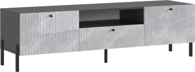 Тумба под ТВ малая Оливия Мрамор глянец/графит