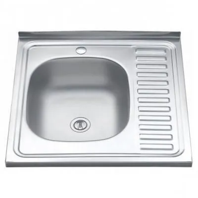 Мойка накладная левая 600*600 мм