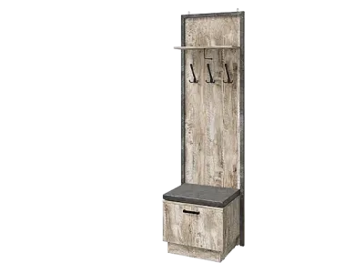 Прихожая «Амели» Тумба с вешалкой Дуб Юкон/Бетон темный (Ш*В*Г) 592х2016х458 мм. Прихожая «Амели» Тумба с вешалкой Дуб Юкон/Бетон темный (Ш*В*Г) 592х2016х458 мм.