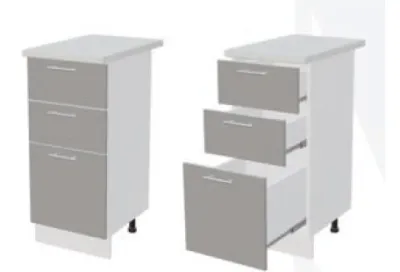 Кухня «Техно» Черный глянец Ш. ниж. ШН3Я 400 БЕЗ СТОЛЕШНИЦЫ.