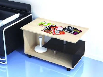 Стол журнальный «Консул 5» Дуб молочный / Венге (Ш*В*Г) 560х900х500 мм