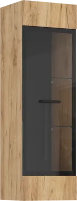 Пенал-стекло навесной Ненси LOFT (исп. 2) ЛДСП Дуб крафт/дуб крафт 40 см