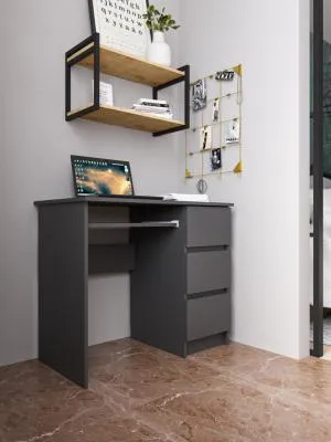 Стол письменный «Челси» Графит/графит (ШхВхГ) 1002х768х524 мм