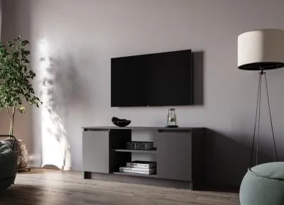 Тумба под ТВ «Челси» Графит/графит (ШхВхГ) 1352х540х514 мм