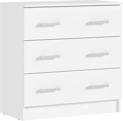 Комод «Бася» Белый 3ящ. (ШхВхГ) 800x816x430 мм
