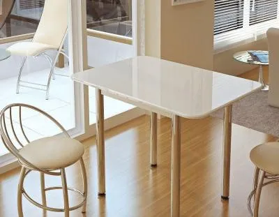 Стол обеденный «Белый глянец» (Ш*В*Г) 1000х700х750 мм Стол обеденный «Белый глянец» (Ш*В*Г) 1000х700х750 мм