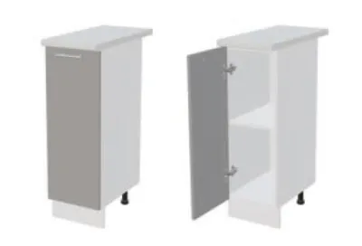 Кухня «Техно» Черный глянец Ш. ниж. ШН 300 БЕЗ СТОЛЕШНИЦЫ.