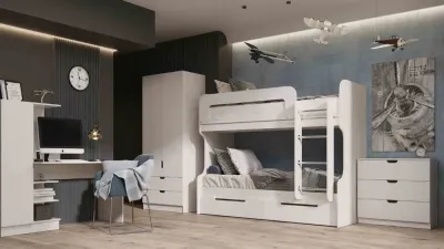 Детская Юниор-4 Шарли белый/крафт белый Вариант №1