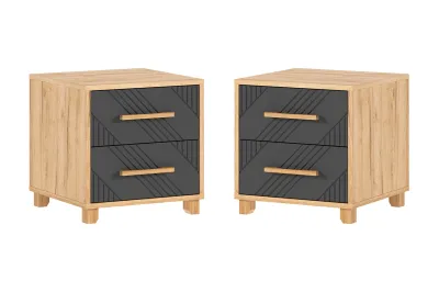 Тумбы «Ирис» Браш графит/Дуб крафт (ШхВхГ) 435*443*426 мм