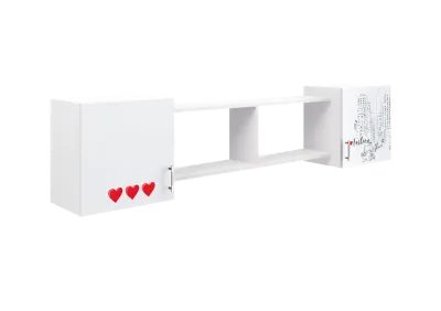 Надстройка «Вега» NEW Girl белое дерево (ШхВхГ) 2032х450х280 мм