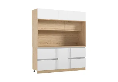 Кухня «Карина» Центр. секция 2 метра Белый глянец (Ш*В*Г) 2000х2268х600 мм