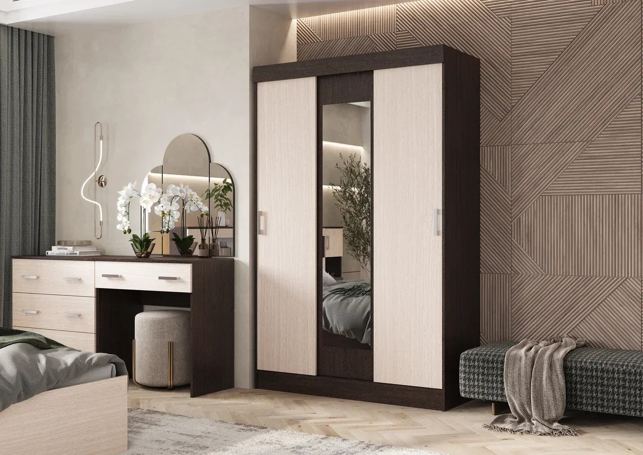 Спальня «Бася» Венге/Белфорт Комплектации 1 (4 модуля) Спальня «Бася» Венге/Белфорт Комплектации 1 (4 модуля)