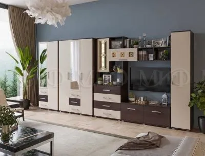 Гостиная «Белла» Дуб/Венге (ШхВхГ) 4400*2120*470