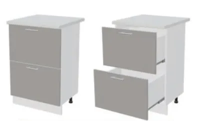 Кухня «Техно» Черный глянец Ш. ниж. ШН2ЯГ 500 БЕЗ СТОЛЕШНИЦЫ.