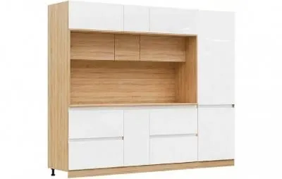 Кухня «Карина» Белый глянец 2650 (Ш*В*Г) 2650х2268х600 мм