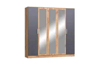 Шкаф 5-ти ств. «Мартина» Графит/Дуб крафт (Ш*В*Г) 2000х2016х520 мм