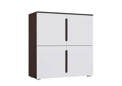 Тумба «Ким-2. 4-х ств.»Венге/белый (ШхВхГ) 1000*1050*424 мм