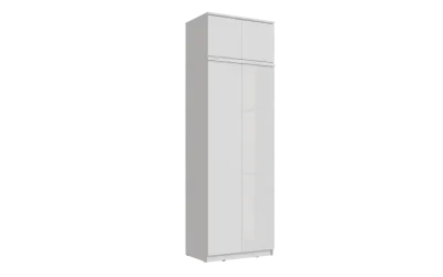 Шкаф «Челси» 2-х ств платяной с антр. Белый глянец/Белый
