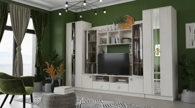 Гостиная «Венеция» Сандал светлый (ШхВхГ) 3400x2200x530 мм